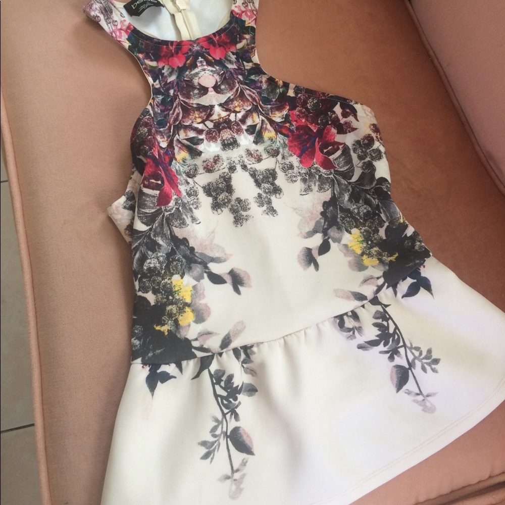Bebe racerback peplum top