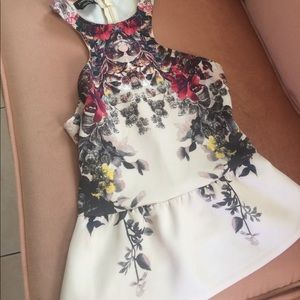 Bebe racerback peplum top