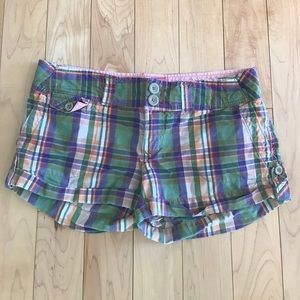 AE plaid shorts