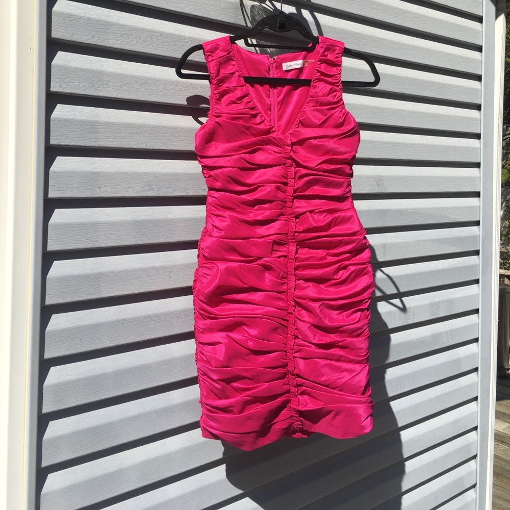 Calvin Klein Pink V- neck Dress