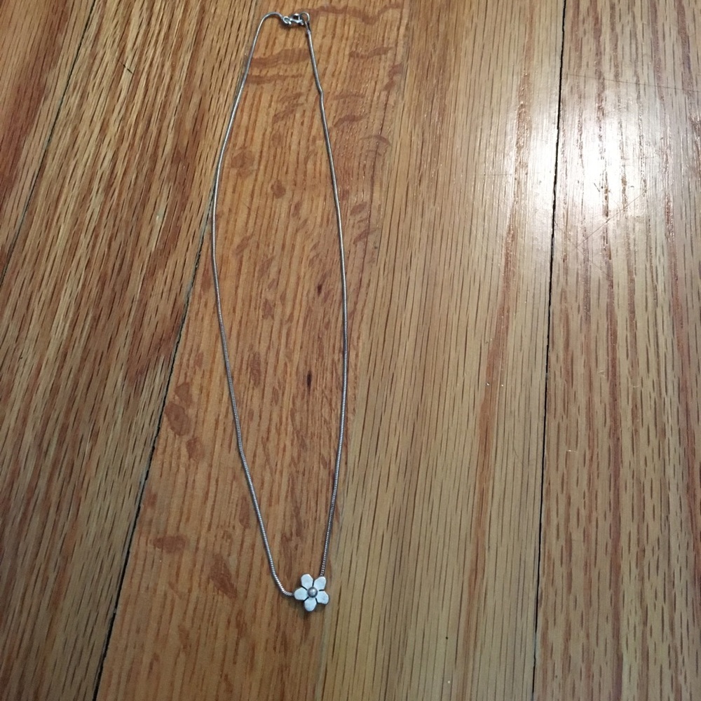 Sterling silver flower necklace