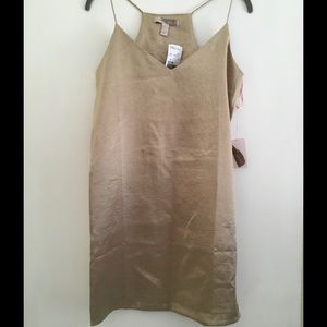 Forever 21 Gold Metallic Slip Dress