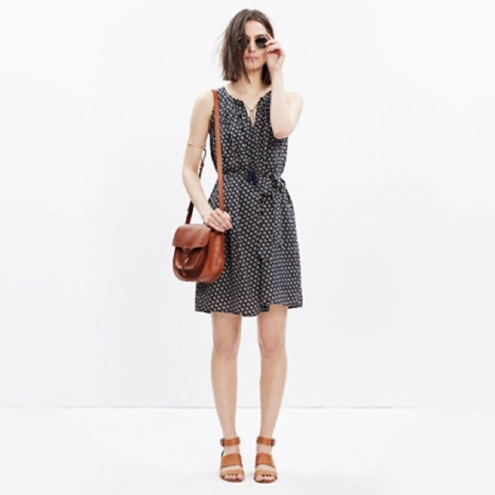 NWOT ✨Madewell silk ville dress in coin tail 💕S