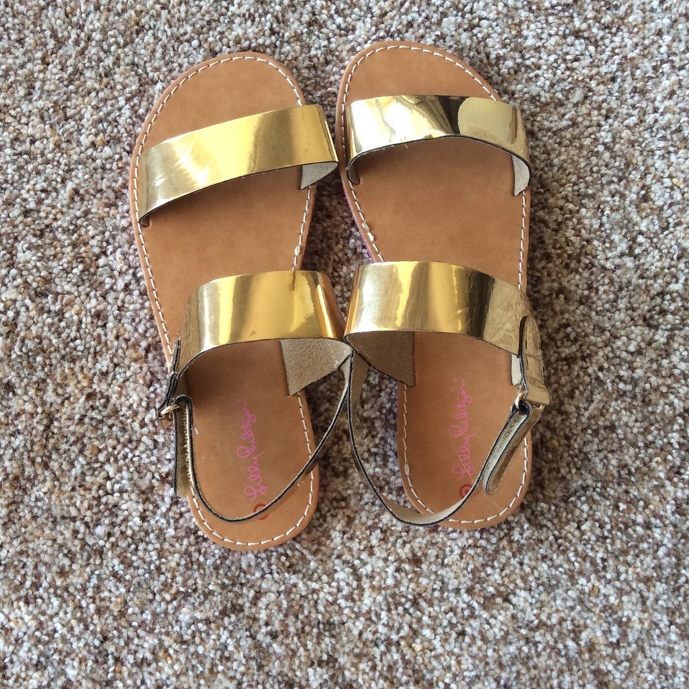 Golden Lilly Pulitzer Sandals