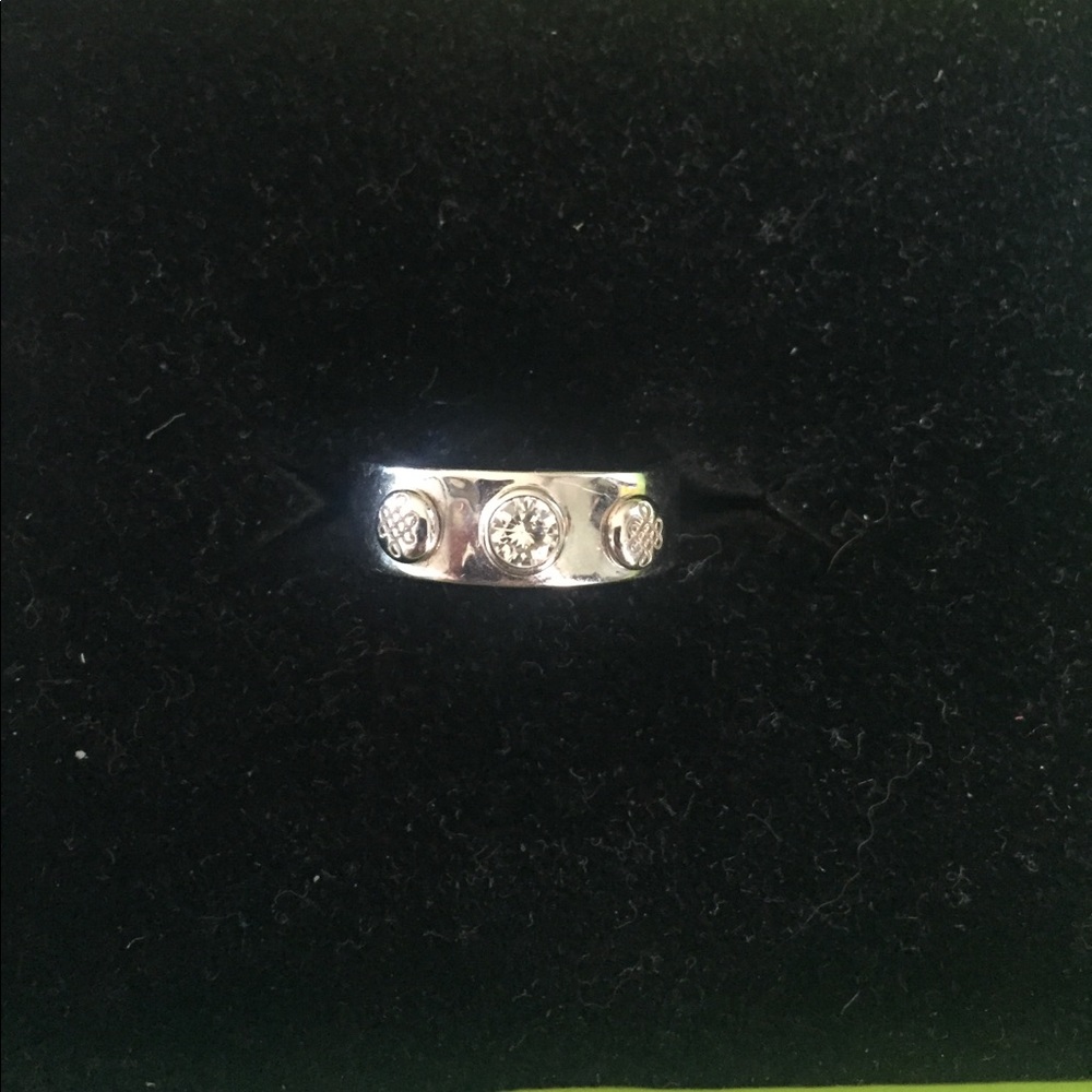 925 Sterling Silver/moissanite band size 8