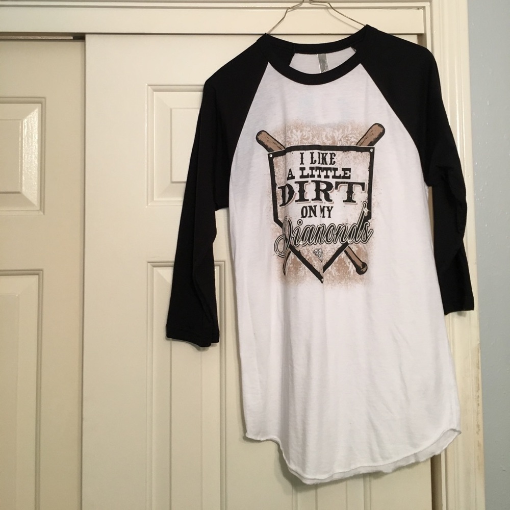 "I like a little dirt on my diamonds" baseball tee