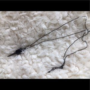 Long crystal necklace