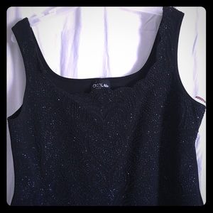 Beaded evening tank top. Slips over your head.