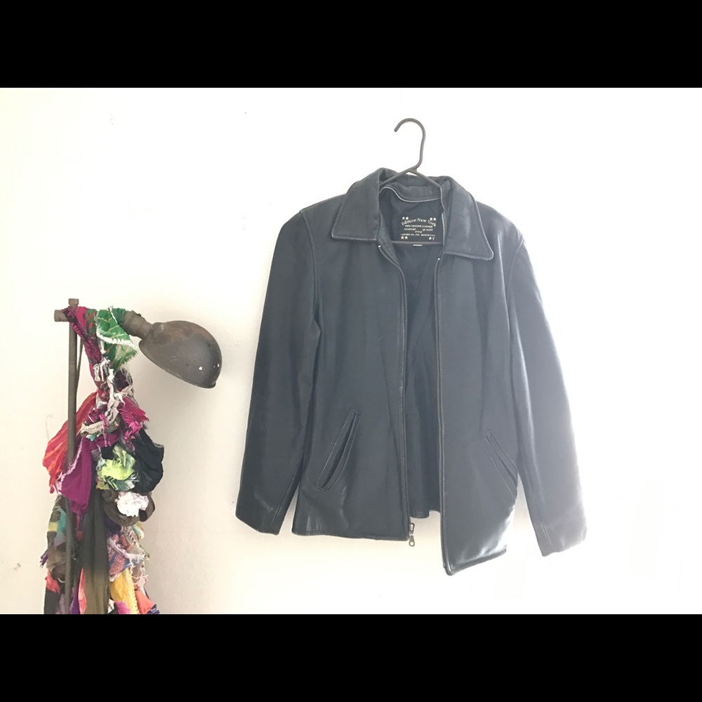 Leather black jacket