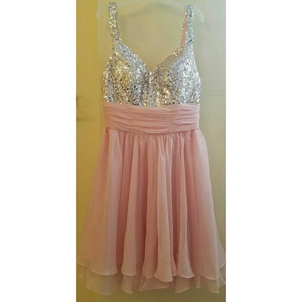 Light pink prom dress