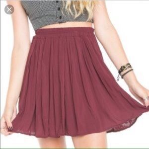 Brandy Melville Burgundy Heather Skirt