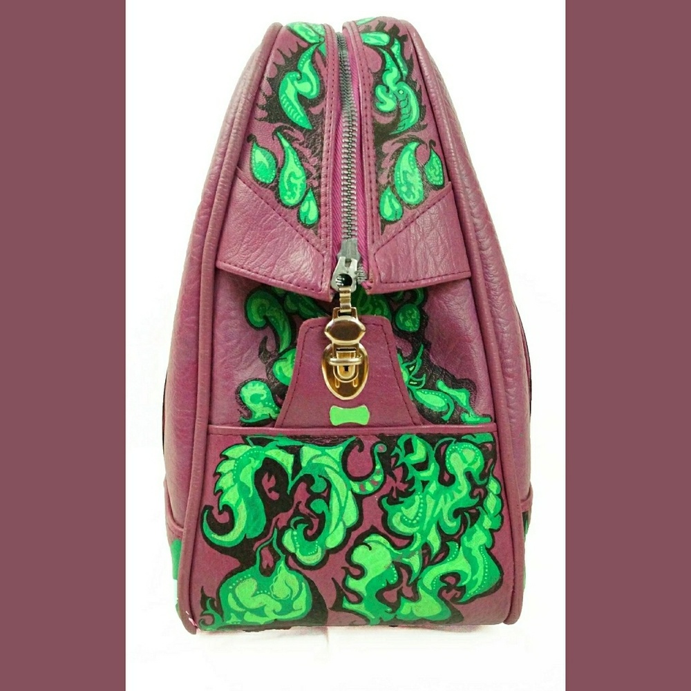 Vintage Custom Painted Handbag~