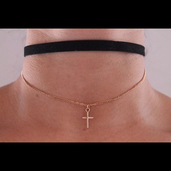 Velvet/chain Chocker - Picture 1 of 3