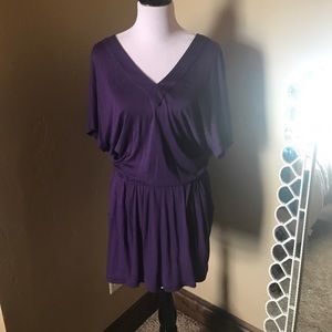 never worn bcbg deep purple plunge back dress