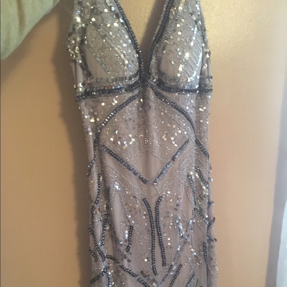 Gray and sequin prom dress - Picture 1 of 2