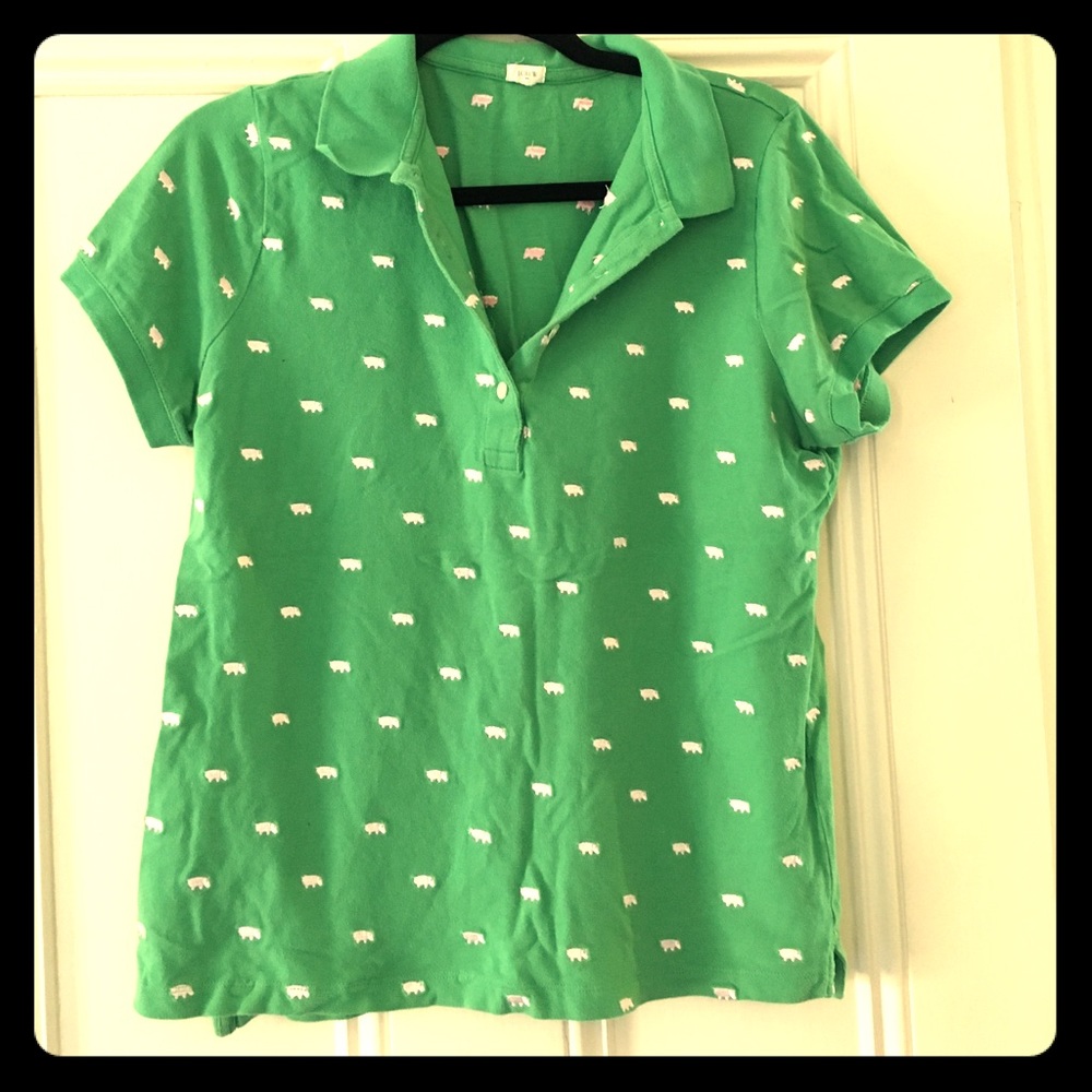 J Crew embroidered polo