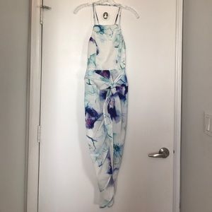 Multi color hi low dress