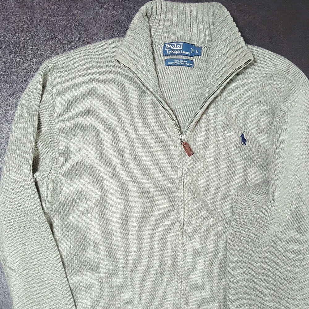 Men's Polo sweater, full zip