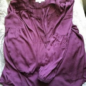 Ann Taylor Loft Plum Blouse