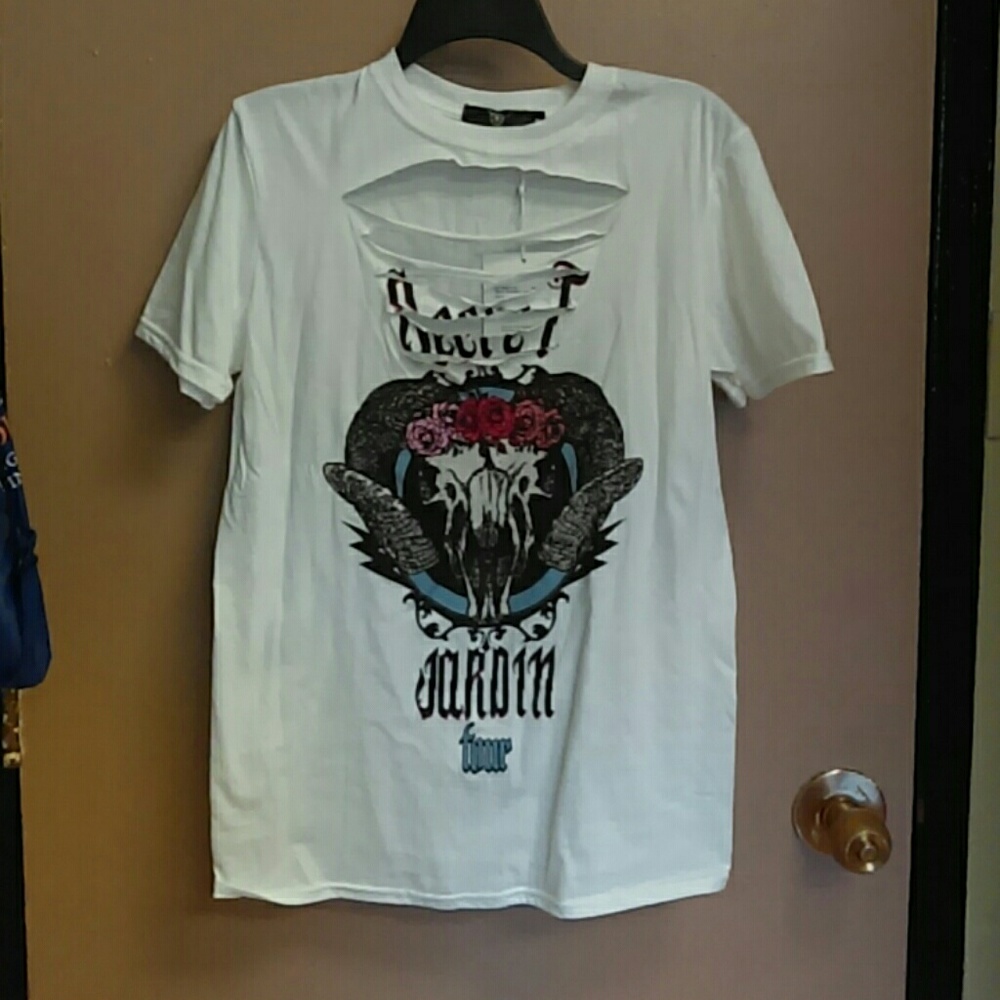 Missguided shredded t shirt