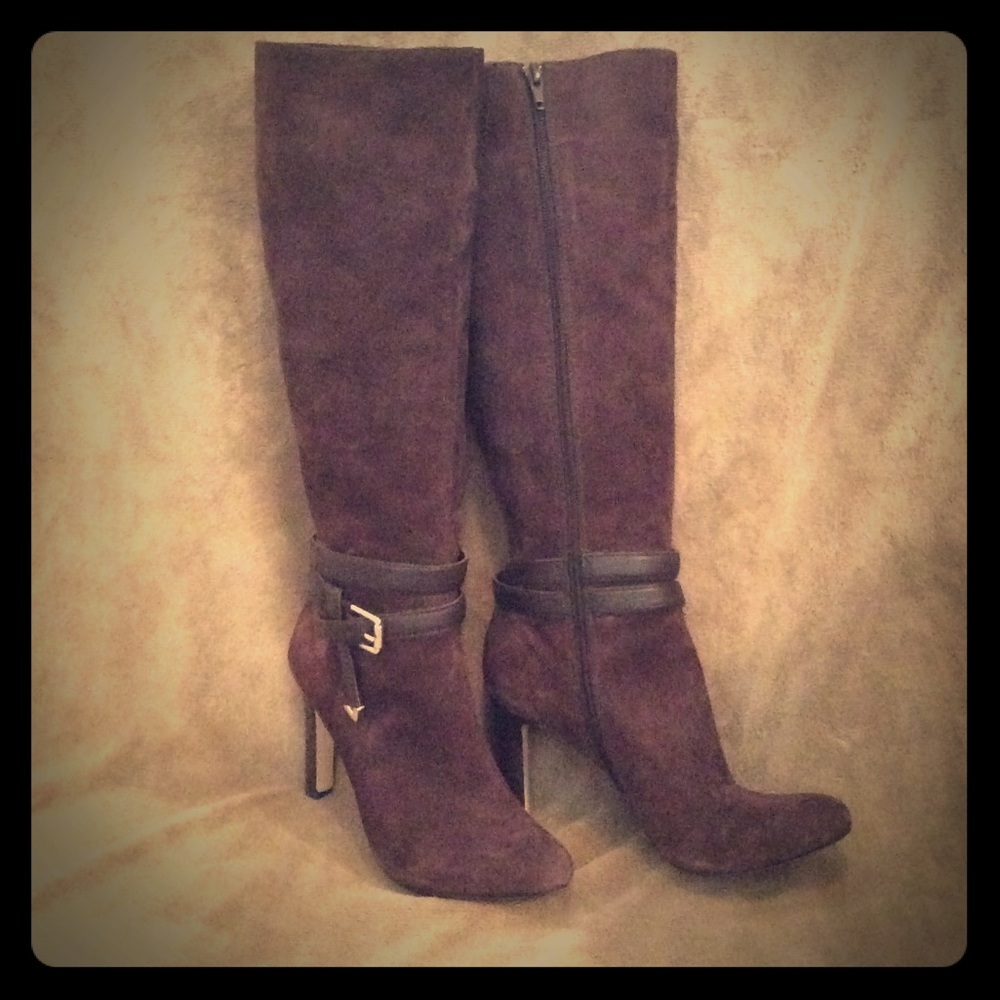Antonio Melani Chocolate Brown Suede Boots - Picture 1 of 2
