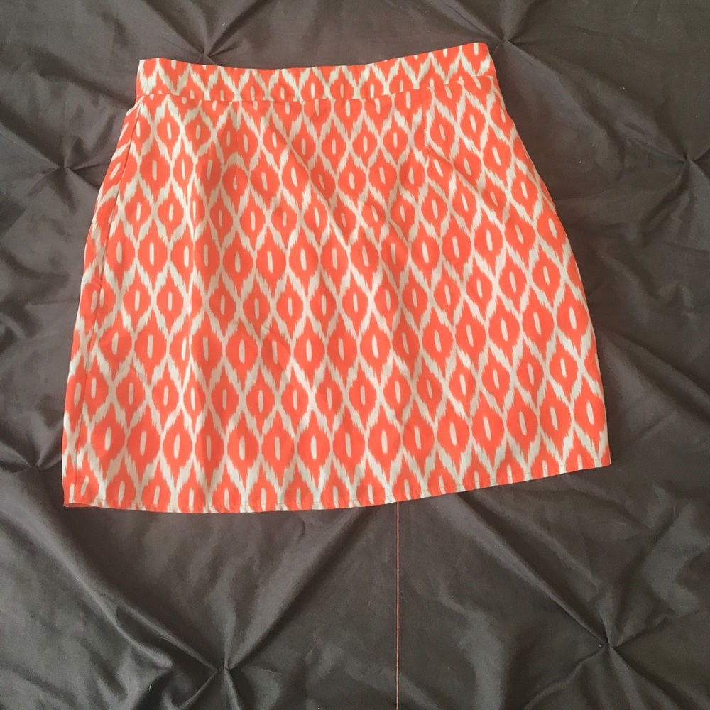 Orange and white skirt