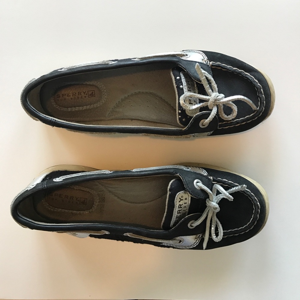 Sperry Top Sider Black and Silver