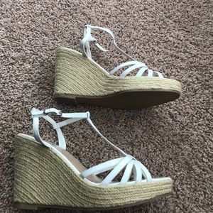 White Wedge Sandals/No Trades
