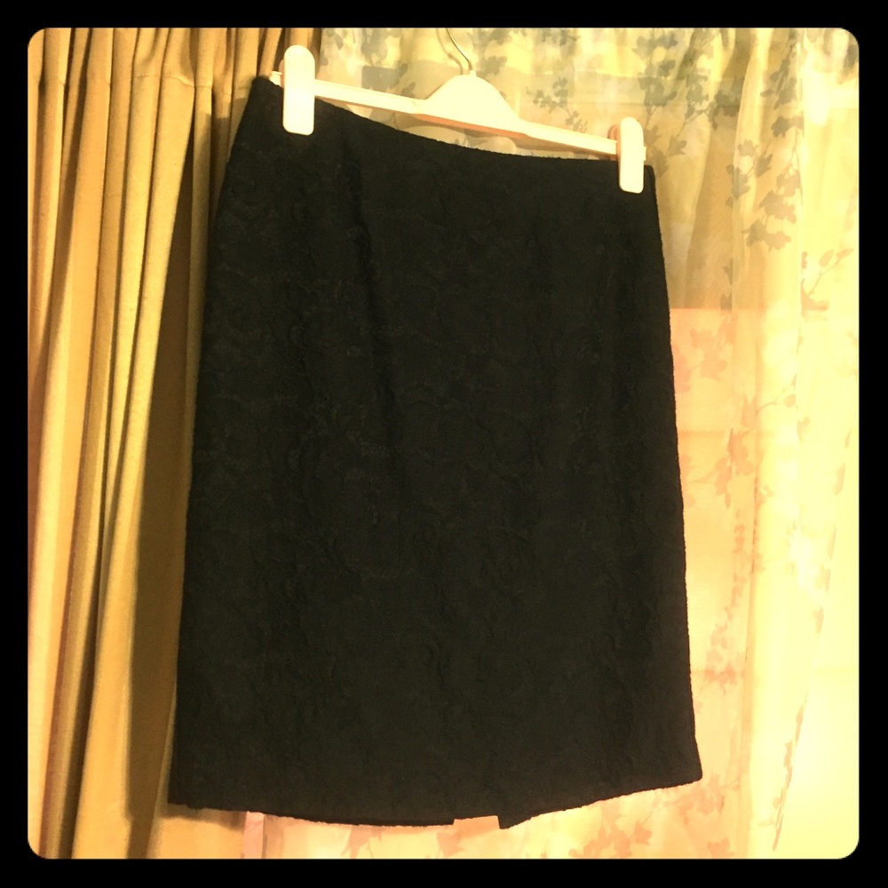 Classic black lace pencil skirt