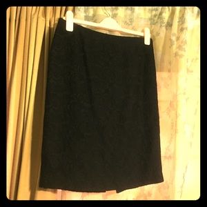 Classic black lace pencil skirt
