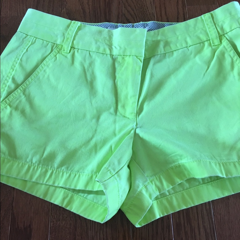 Highlighter Yellow J.crew shorts