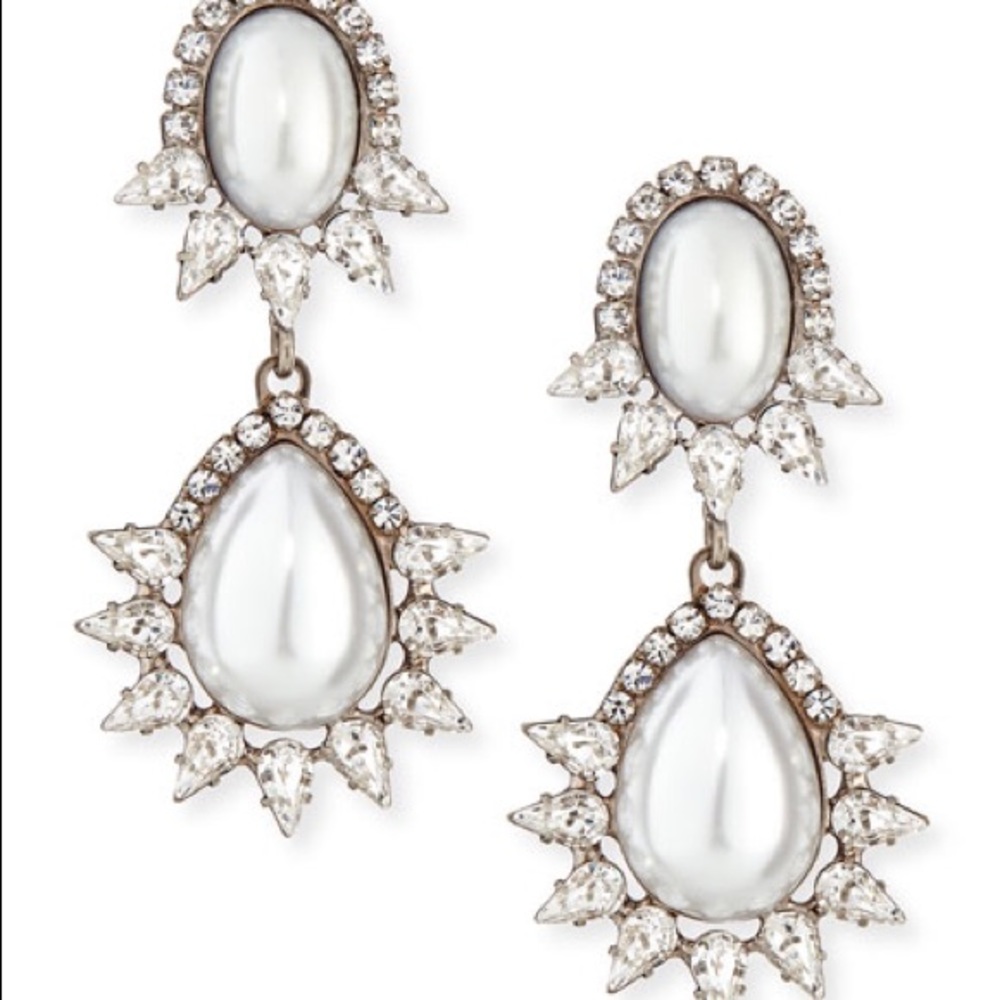 Dannijo Penelope Simulated Pearl/Crystal Earrings