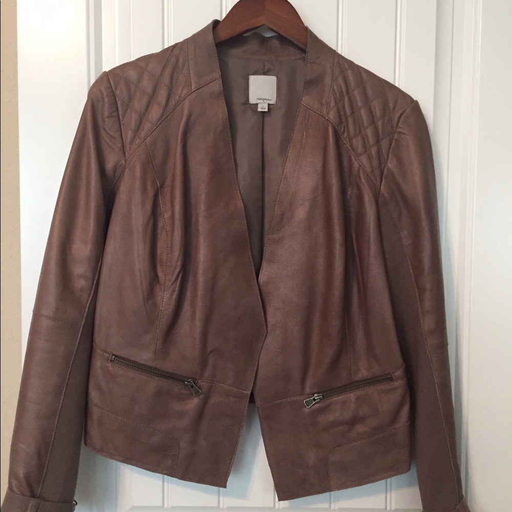 Leather lightweight jacket