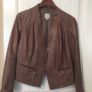 Leather lightweight jacket