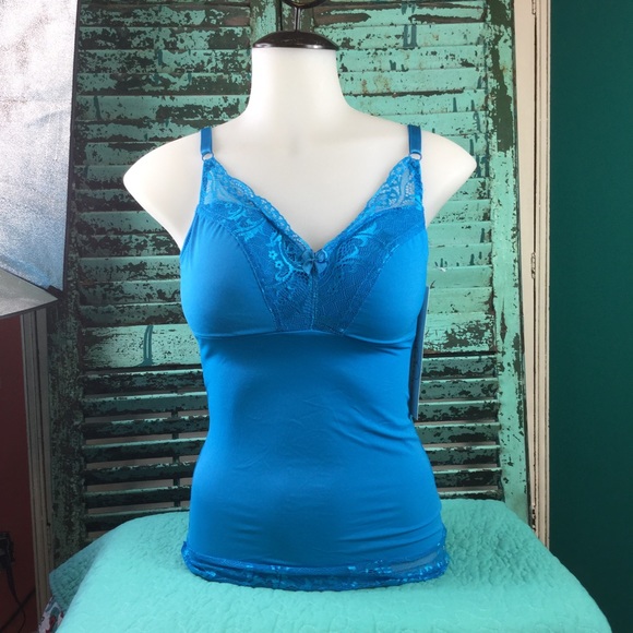 NWOT Rhonda Pin Up Smoothing Tank Built in Bra - Picture 3 of 7