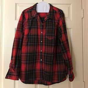 Gap women's plaid tunic button down