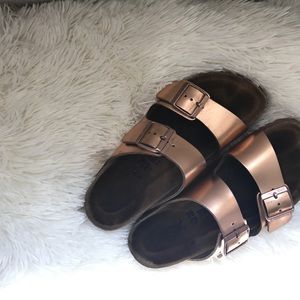 Rose Gold Birkenstocks