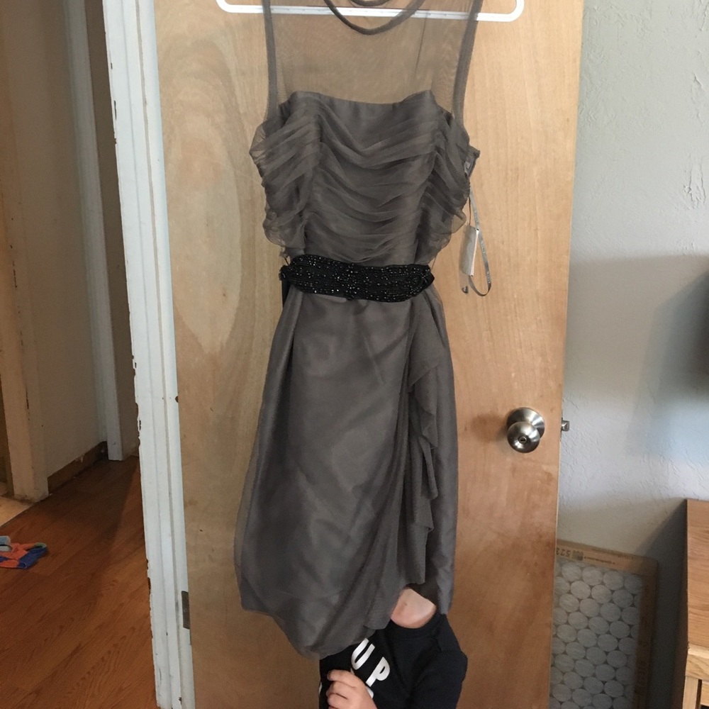 Vera wang charcoal gray dress