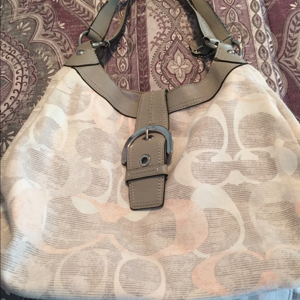 Coach soho linen hobo