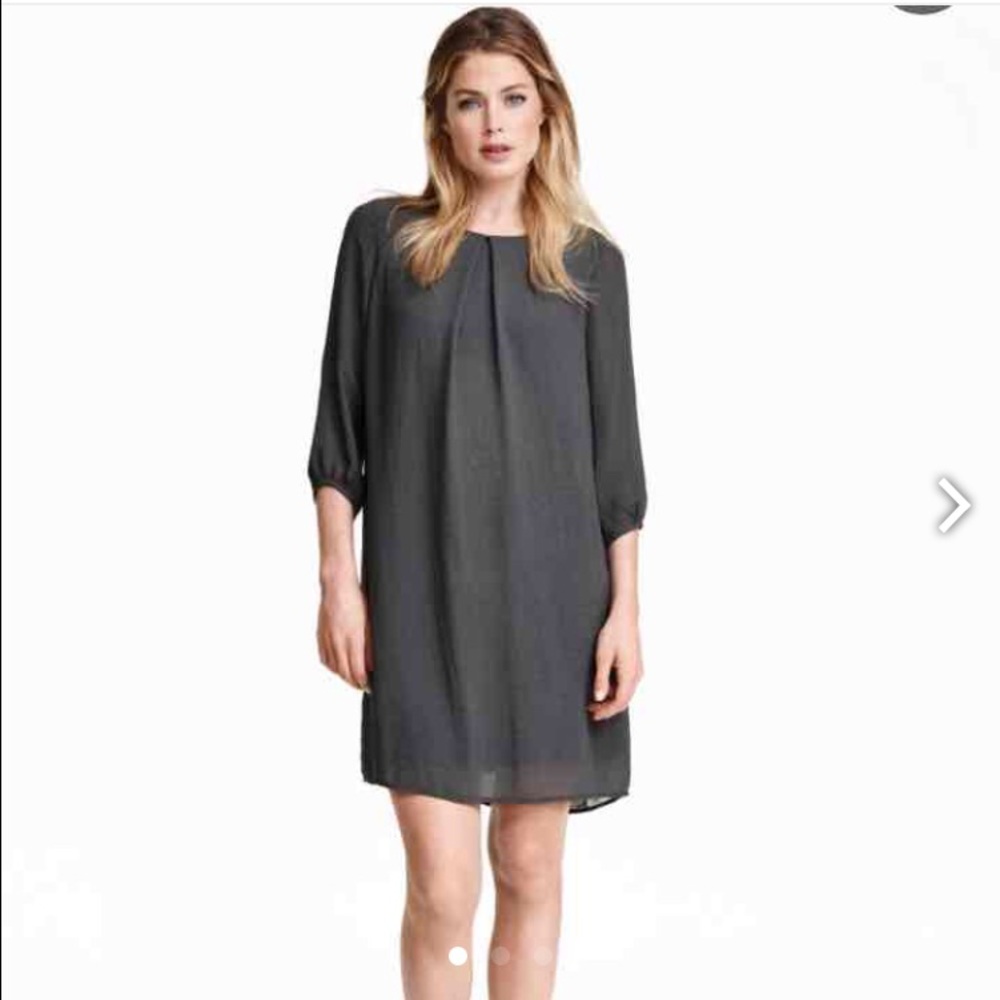 BNWT H&M grey chiffon shift dress