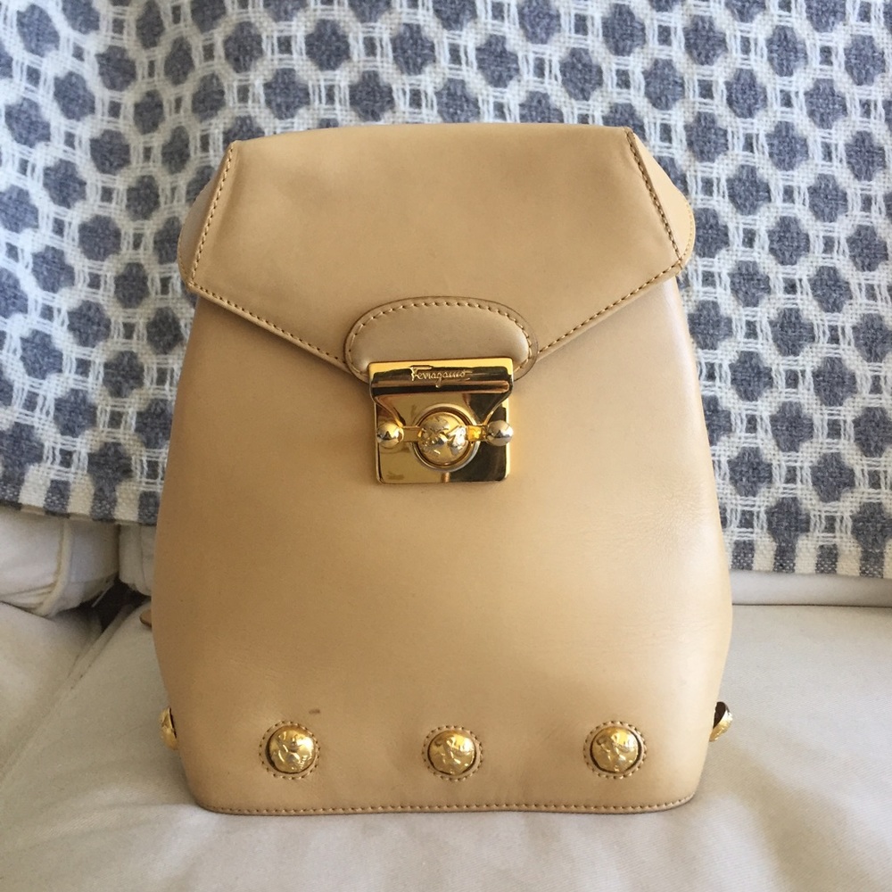 ❌SOLD❌ Salvatore Ferragamo Leather Backpack RARE