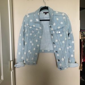 Polka dot denim Jacket