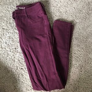 Maroon American eagle pants