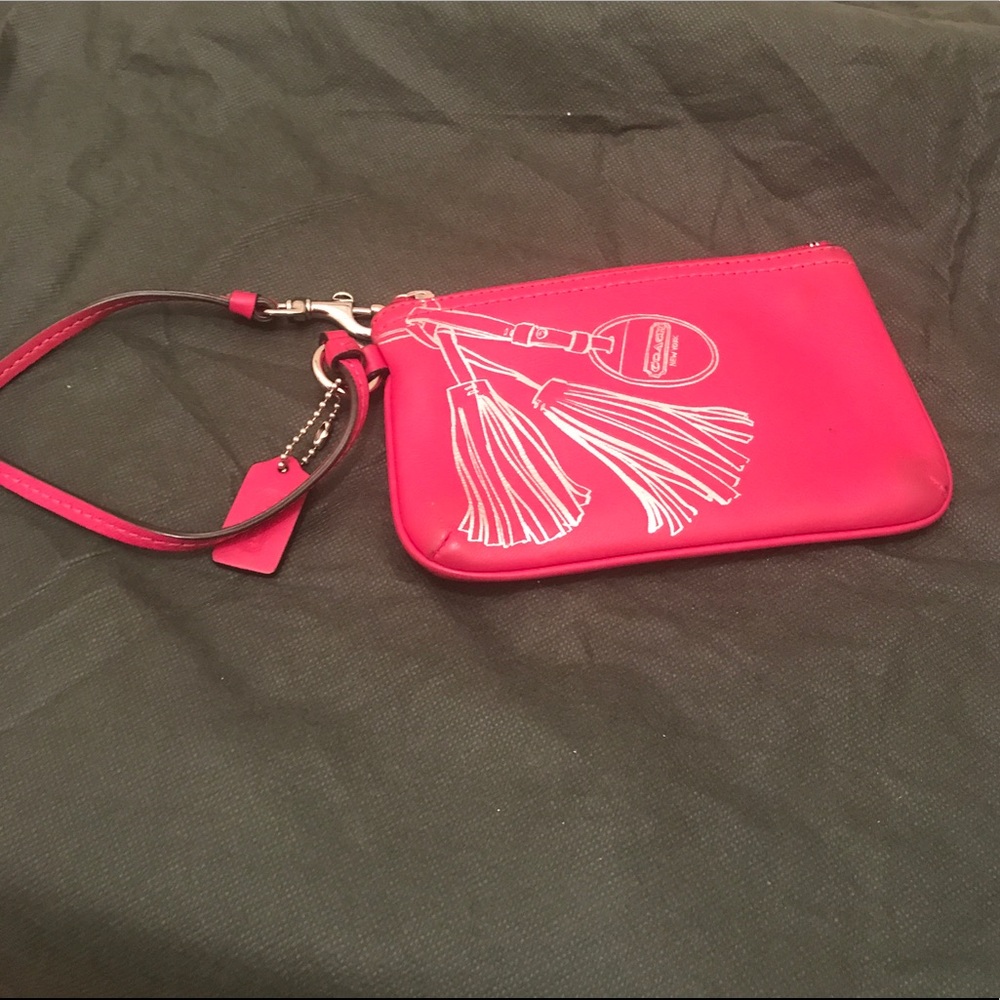 Coach Small Leather Wristlet Legacy Motif