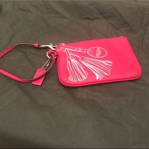 Coach Small Leather Wristlet Legacy Motif