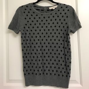 Loft Short-Sleeve Polkadot Sweater
