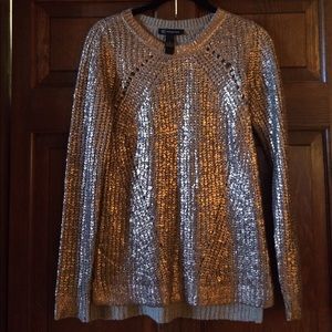 Rose gold metallic sweater