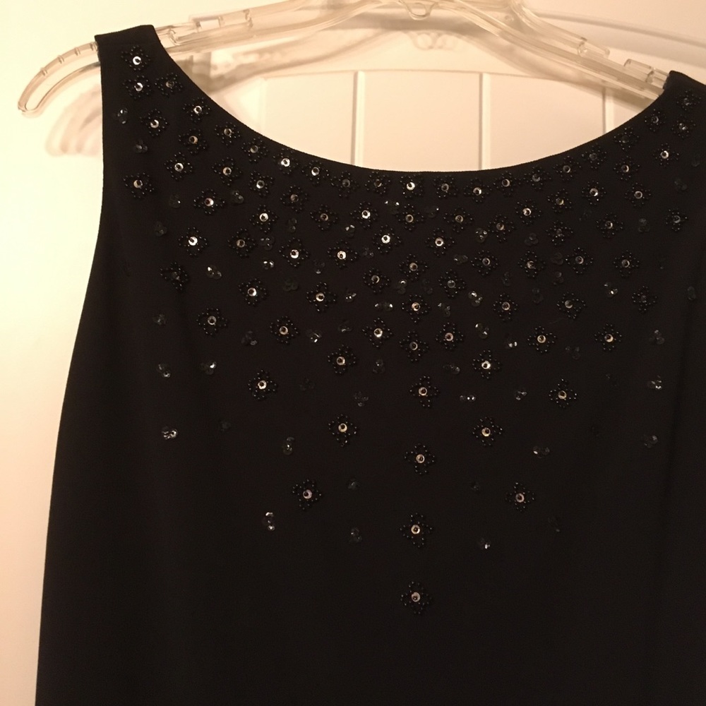 Full length gown size 8. Low back beaded bodice.