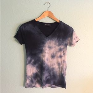 Brandy Melville blue tie dye v neck