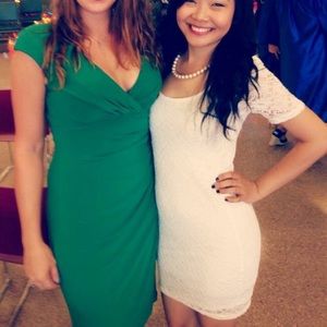 *SALE* White lace body con dress